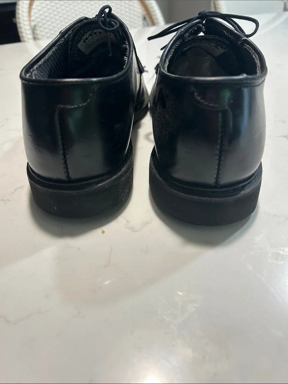 Bates Black Leather Lace-Up Derbys